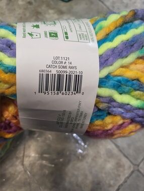2 Skeins - Loops And Threads Multicolor Chunky Yarn - 'Catch Some Rays' #14